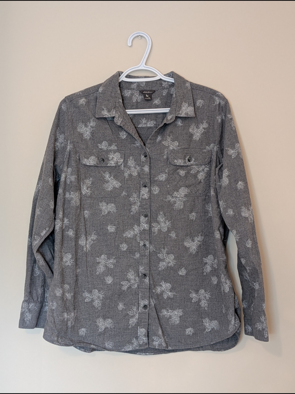 Eddie Bauer Gray Heathered Women's Top, Size XL